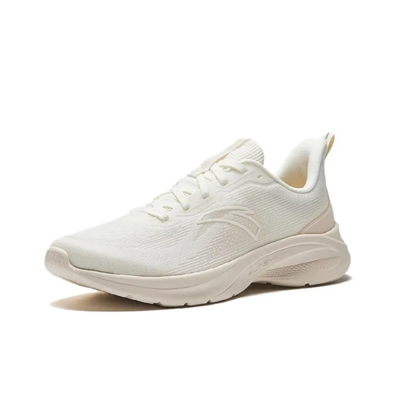 Anta Light Breeze Abrasion Resistant Slip Resistant Low Top Casual Running Shoes Women's Beige-1