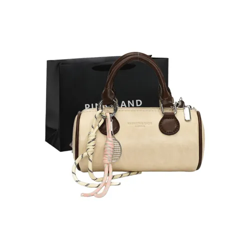 PINK·LAND PU Handbag Women's White/Pink/Green/Black