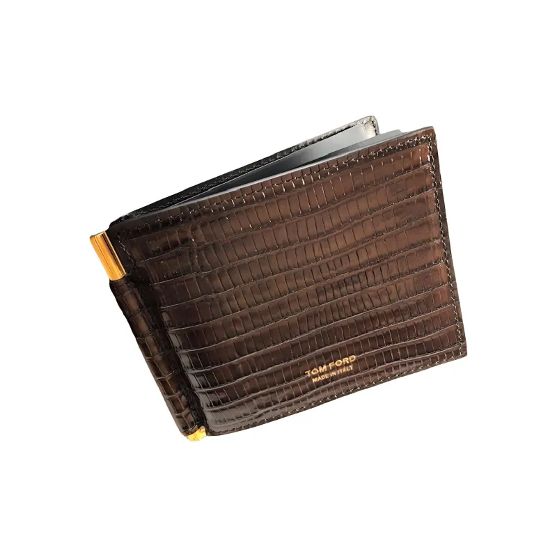 TOM FORD Leather Wallets Card Holders Men's Brown-3