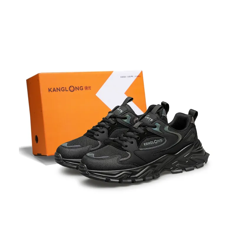 KANGLONG Shock Absorbers With Slip Resistant And Abrasion Resistant Properties Low Top Chunky Sneakers Men's-6