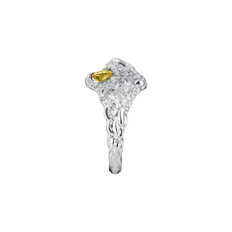 GUCCI Diamond Rings Unisex Silver-2
