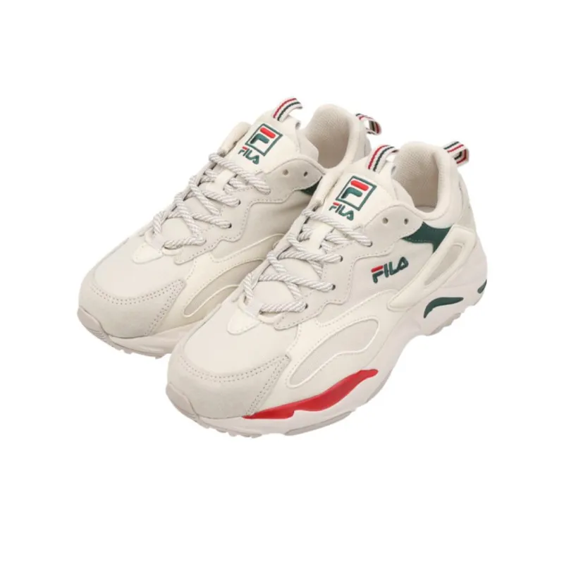 FILA Tracer Low Top Chunky Sneakers Unisex Gray Green Red-1