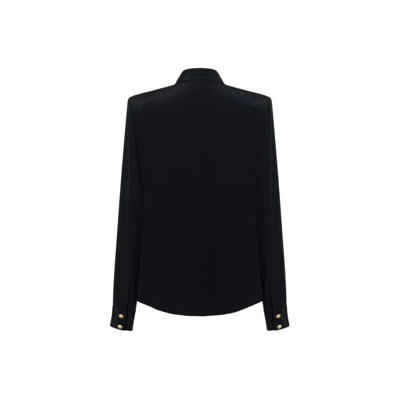 BALMAIN Embossed Buttons Long Sleeved Shirt-1