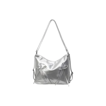 Juju Jimmy PU Tote Bag, Shopping Bag, Shoulder Bag Women's Ecru/Silver/Black/Pink