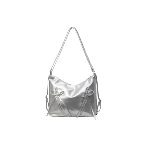 Juju Jimmy PU Tote Bag, Shopping Bag, Shoulder Bag Women's Ecru/Silver/Black/Pink