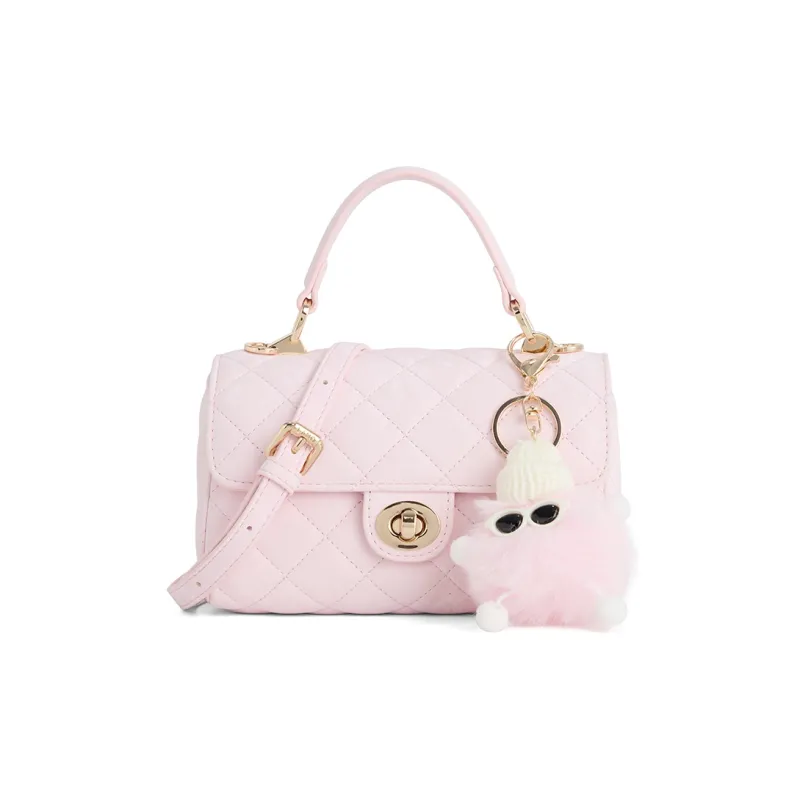 JACD PU Handbag, Crossbody Bag Women's Pink/Yellow-3