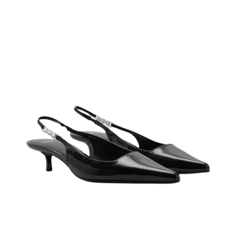 MANGO Slim Heel High Heels 4.5cm Women's Black-3