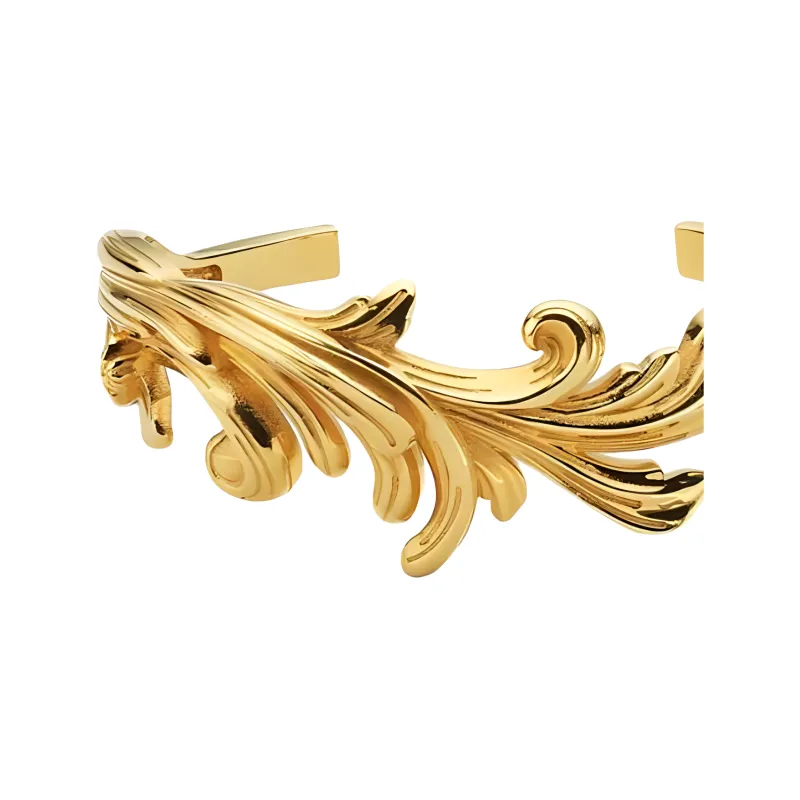 VERSACE Barocco Leaf Cuff Bracelet-2
