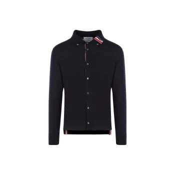 THOM BROWNE RWB stripe Virgin wool Cardigan