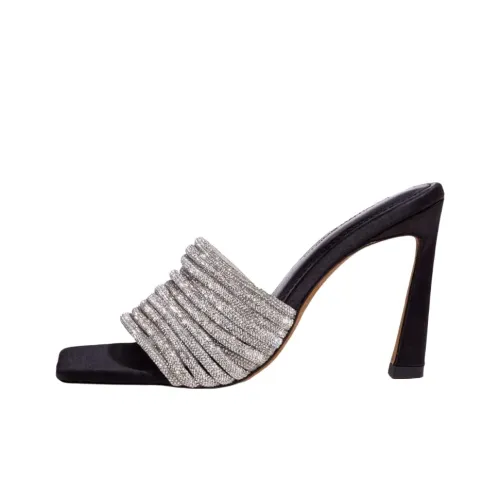 JONATHAN SIMKHAI Slide Slippers 10cm Women's Silver