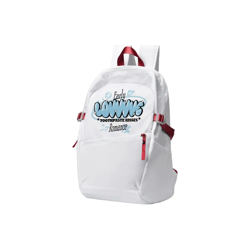 DRACONITE Embroidery Student Backpack Regular Unisex Blue White Color Blocking-31