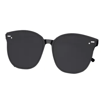 VINEY Sunglasses Unisex Polarized Black Frame With Black Gray Lens