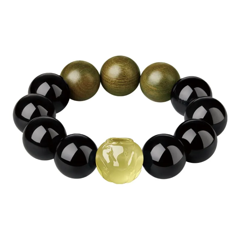 Yi Mingju Obsidian Bracelets Men's-5