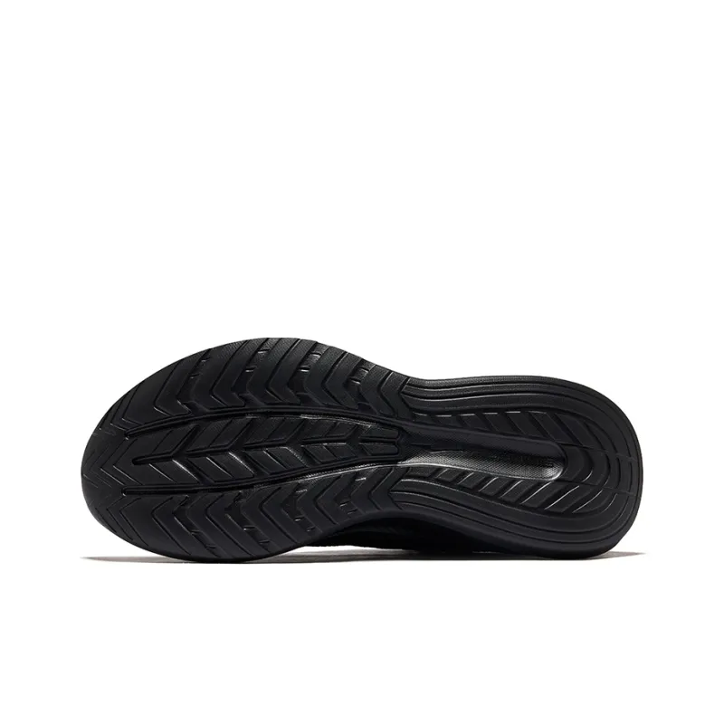 Erke Chase Wind 3.0 Cushioning Rebound Breathable Low Top Casual City Commute Sprint Running Shoes Men's Jet Black-4