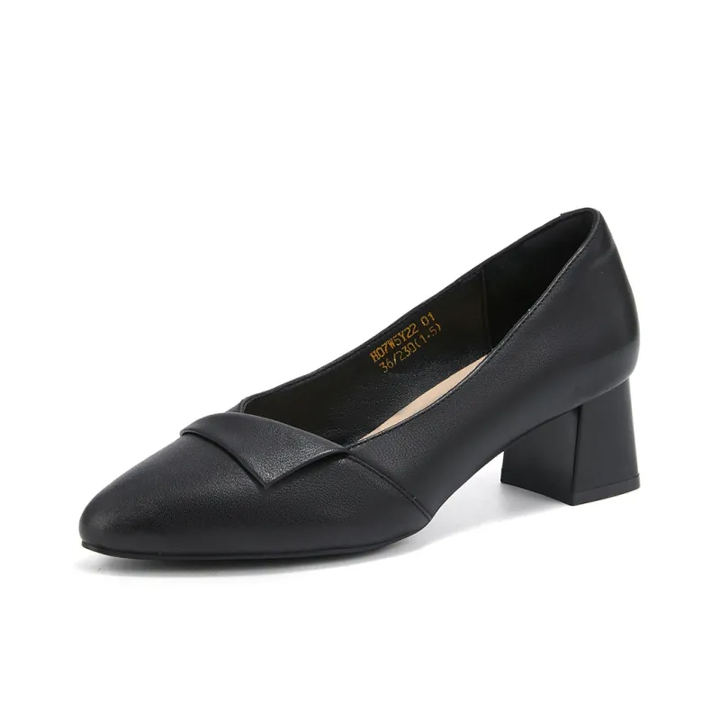 Hotwind Chunky Heel High Heels Women's-1