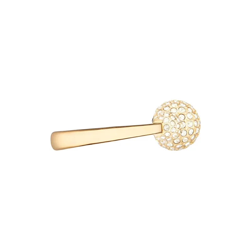 DIOR Metal Crystal Earrings Unisex Gold-2