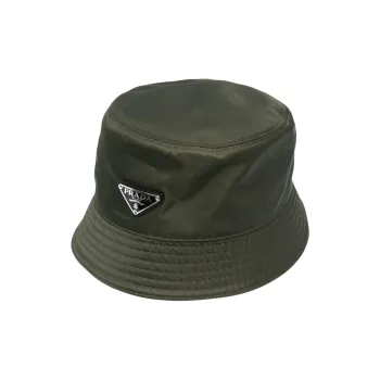 PRADA Recycled Polyamide, Cotton Bucket Hats Men's Green