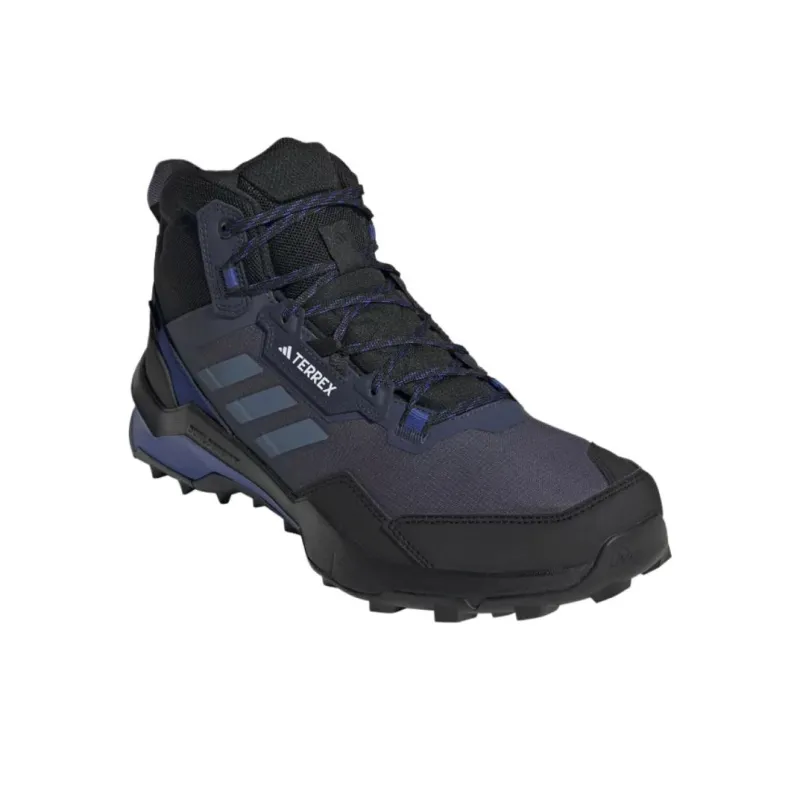 Adidas Terrex Ax4 Abrasion Resistant Mid Top Hiking Shoes Men's Marine Blue-2