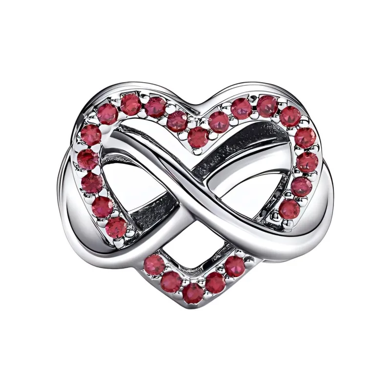 Pandora 925 Sterling Silver Pendant Women's Silver Red-1