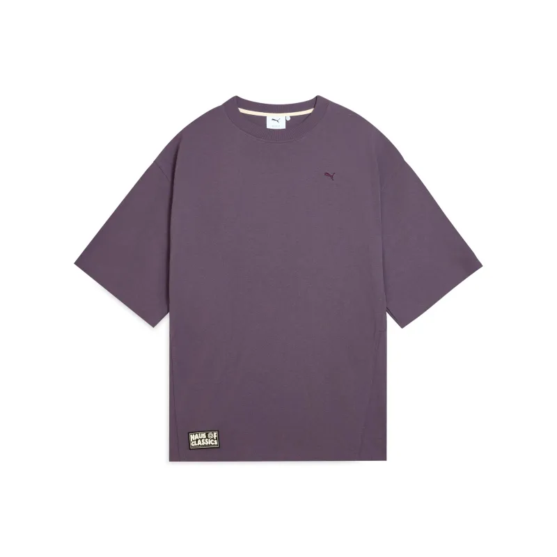 PUMA CLASSICSSelect HAUS T Shirt Unisex Charcoal Gray Purple 46-0