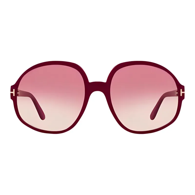 TOM FORD Acetate Irregular Shape Sunglasses Women's Red-1