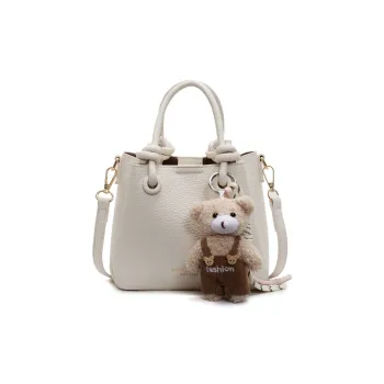 Single Warehouse PU Shoulder Bag Regular Women's Khaki/Ecru/Pink/Silver/Black