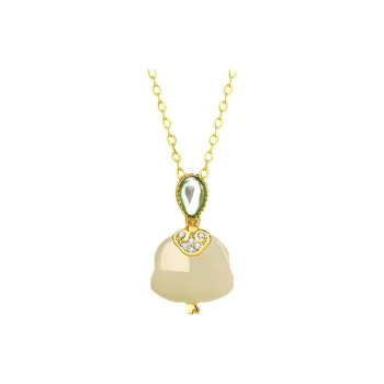 Royal Heaven's Choice Hetian Jade Pale Greenish White Jade Unisex