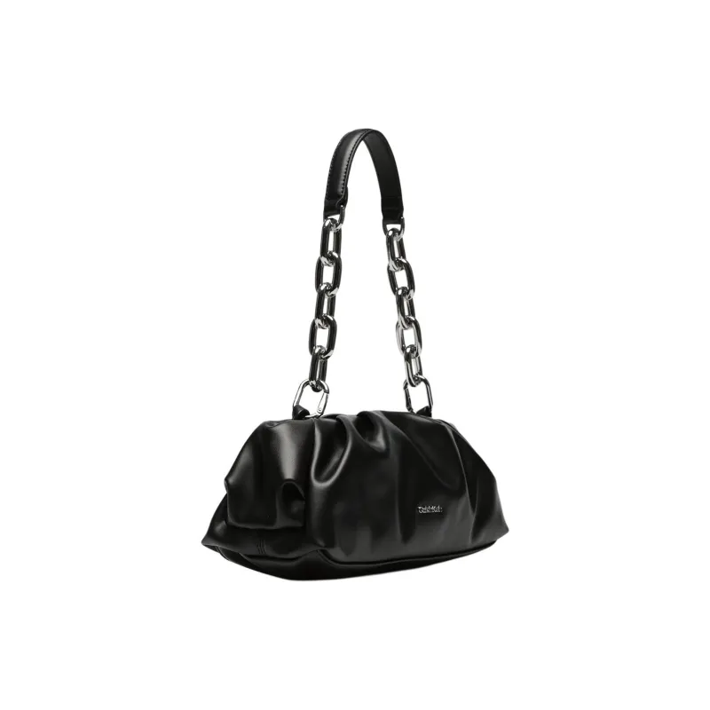 CALVIN KLEIN Polyester Portable One Shoulder Clutch Small Size Women's Black-1