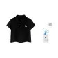 Women's Black Cropped (Comes with Happy Puppy)