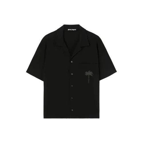 PALM ANGELS Palms Short Sleeved Bowling Shirt