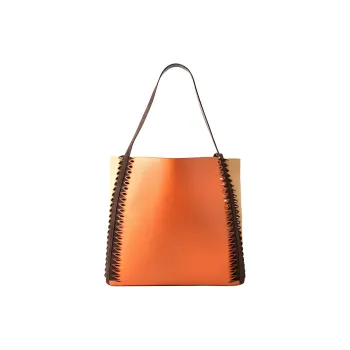 Chloe Suede Calfskin One Shoulder Handbags Women's Orange