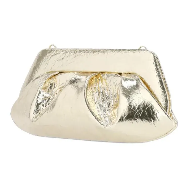 THEMOIRE Metallic Effect Clutch Bag-2