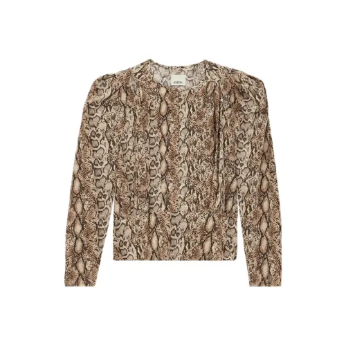 ISABEL MARANT ETOILE Zarga Pleated Printed Blouse