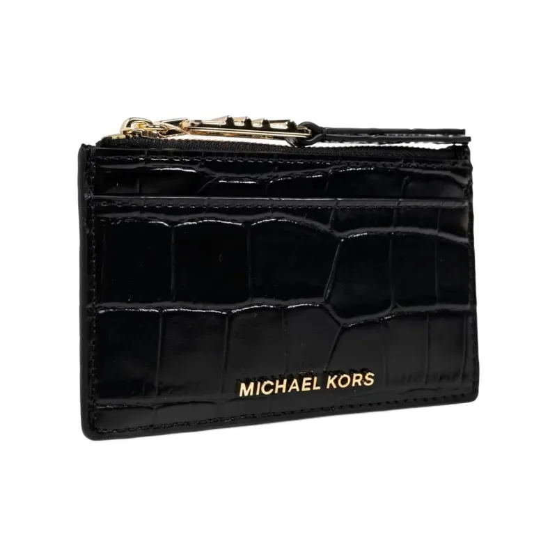 MICHAEL KORS Leather Card Holder Small Size Women's Black-1