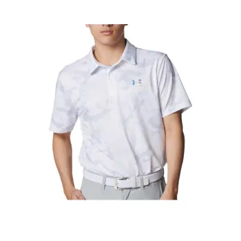 Under Armour Polo Shirt Men's White Camouflage Color
