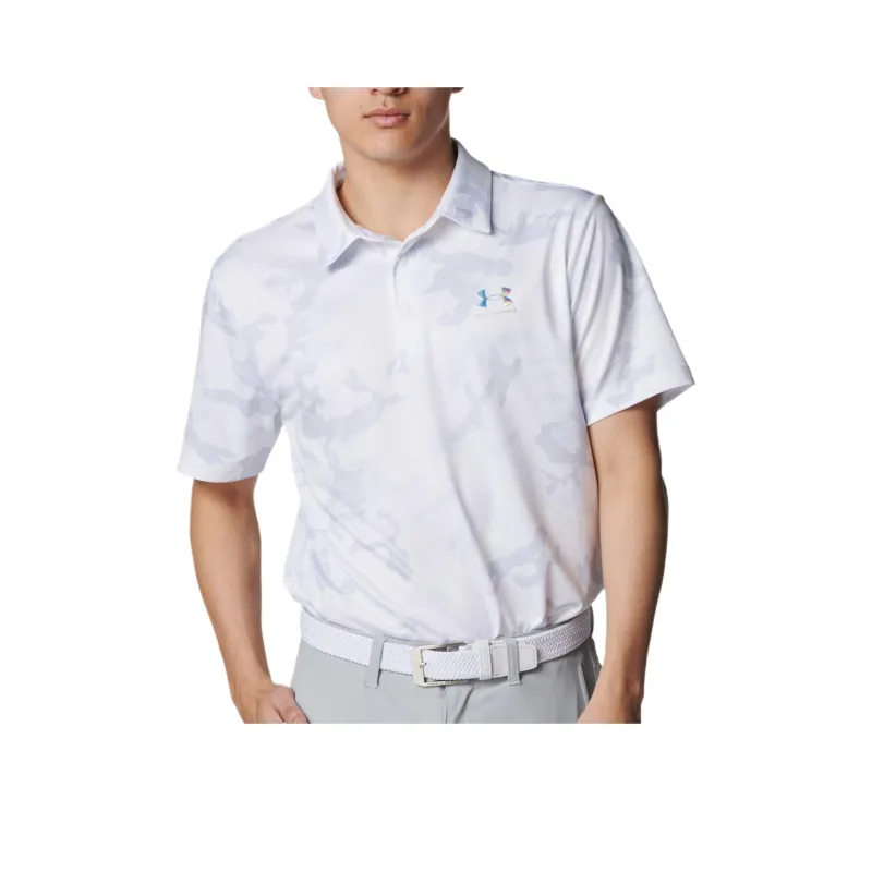 Under Armour Polo Shirt Men's White Camouflage Color-0