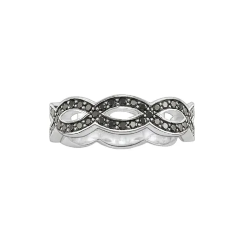 Thomas Sabo 925 Sterling Silver Rings Unisex Black