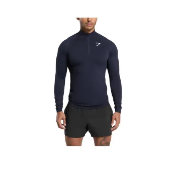 GYMSHARK Vital Seamless T Shirt Men's Marine Blue/Dark Blue