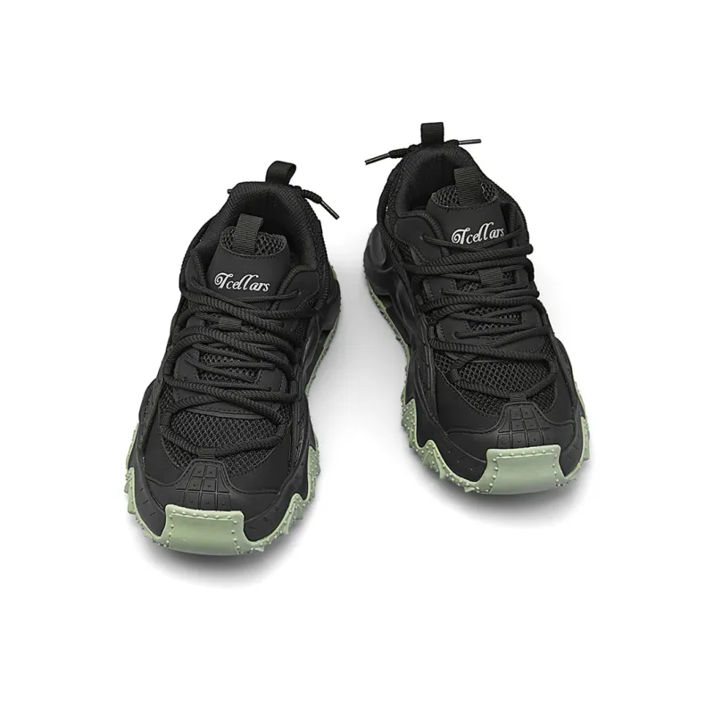 TCELLARS Cushioning Abrasion Resistant Lightweight Height Increasing Mat Low Top Chunky Sneakers Unisex-11
