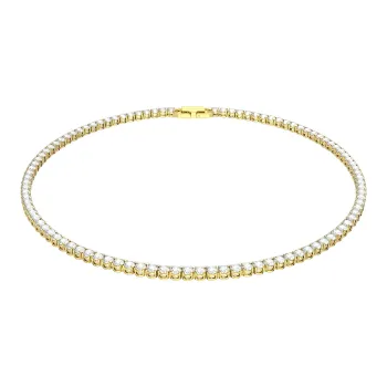Swarovski Matrix Tennis Necklaces Women's Gold