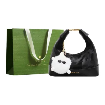 Three Ducklings PU Handbag Women's Ecru/Black/Pink/Brown