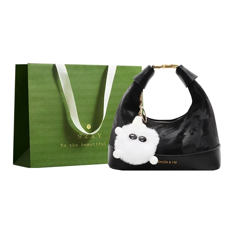 Three Ducklings PU Handbag Women's Ecru/Black/Pink/Brown-0
