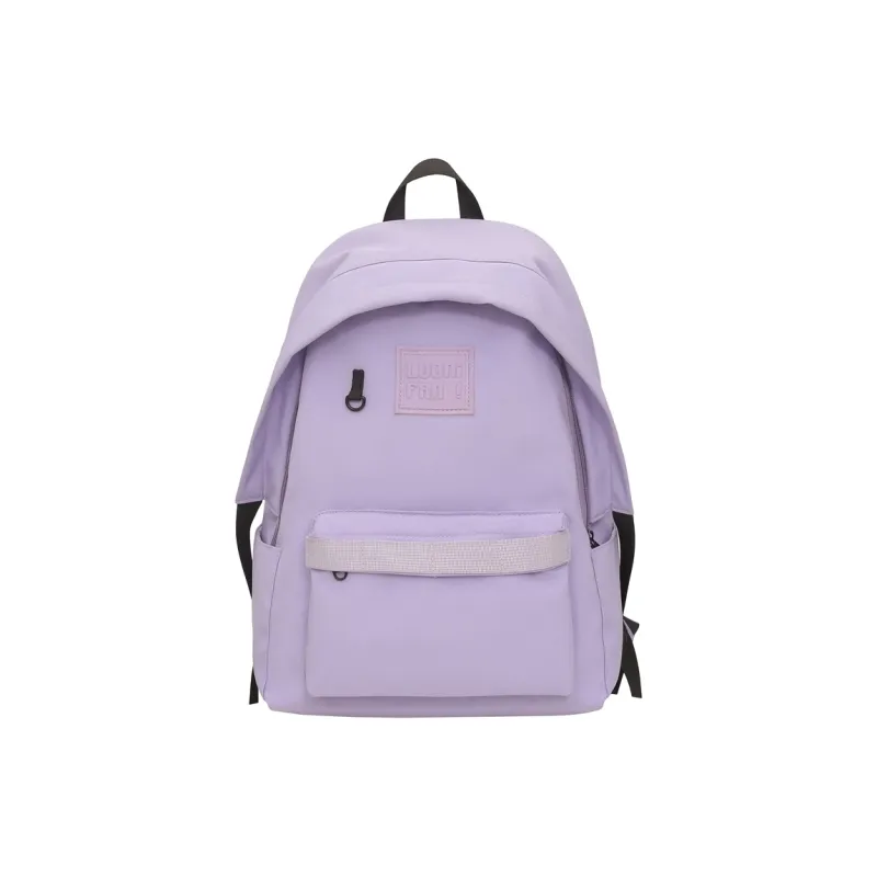 BUBM Nylon Backpack Unisex Purple/Orange/Black/White-0