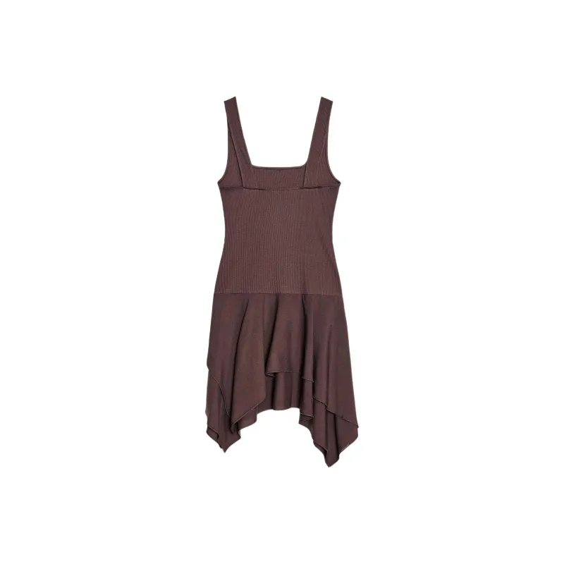 ZARA Sleeveless Dress Women's Brown-1