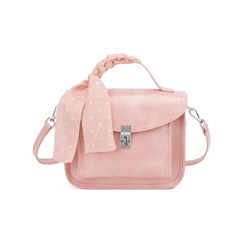 XIANGSU PU One Shoulder Handbags Women's White/Pink/Black/Silver-6