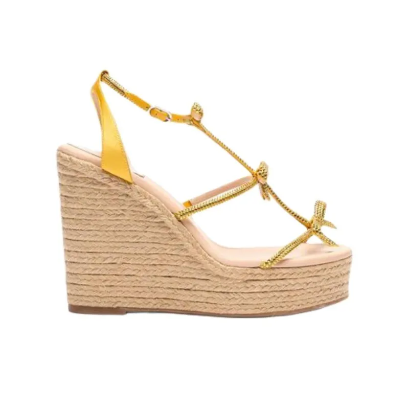 RENE CAOVILLA Caterina Roman Sandals 12cm Women's Yellow-1