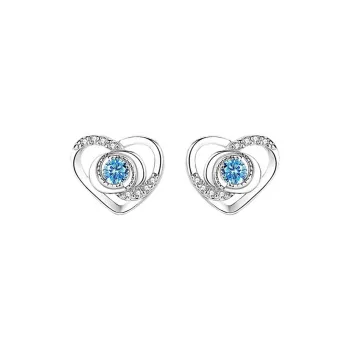 QUIET LOVE S999 Fine Silver Stud Earrings Women's