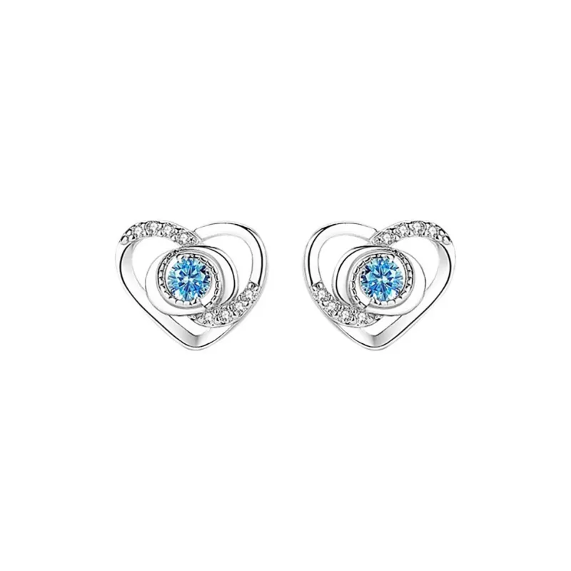 QUIET LOVE S999 Fine Silver Stud Earrings Women's-0
