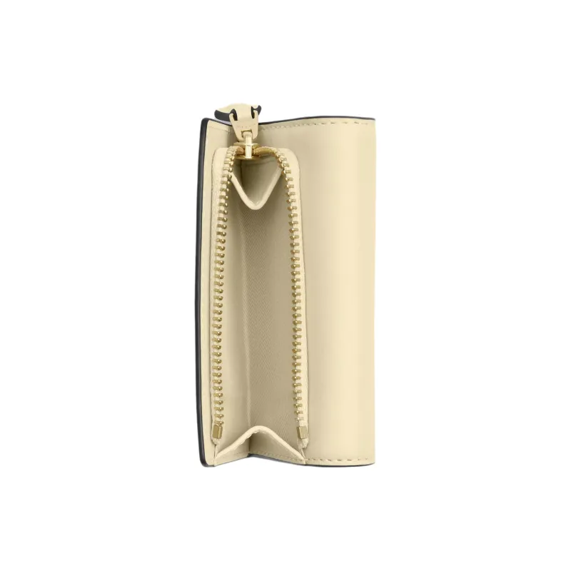 COACH Micro Refined Calfskin Wallet Mini Women's Light Yellow-1