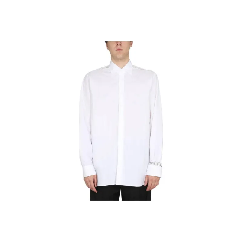 RAF SIMONS Mesh detail Cotton Shirt-0